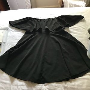 Off the Shoulder Black Dress